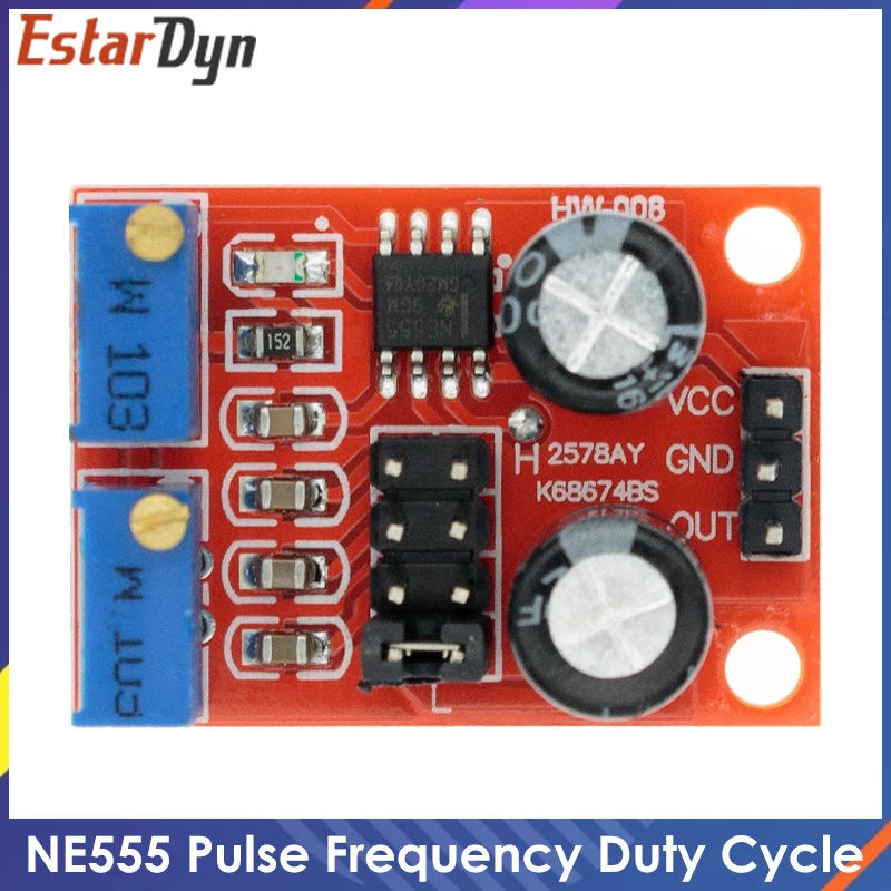 NE555 pulse frequency, duty cycle adjustable module,square/rectangular wave signal generator,stepping motor driver