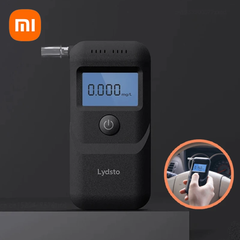 Xiaomi Lydsto Tester alkoholu ręczny cyfrowy alkomat z wyświetlaczem LCD przenośny minimiernik dmuchający Test zawodu kierowcy pod wpływem alkoholu