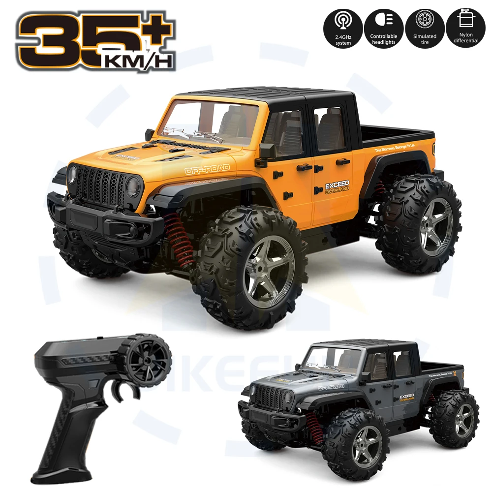 

C8819 1:20 4WD Rc Car Off-road with LED Lights Full-scale Simulation Professional 2.4G Remote Control Cars Pickup Truck Toy