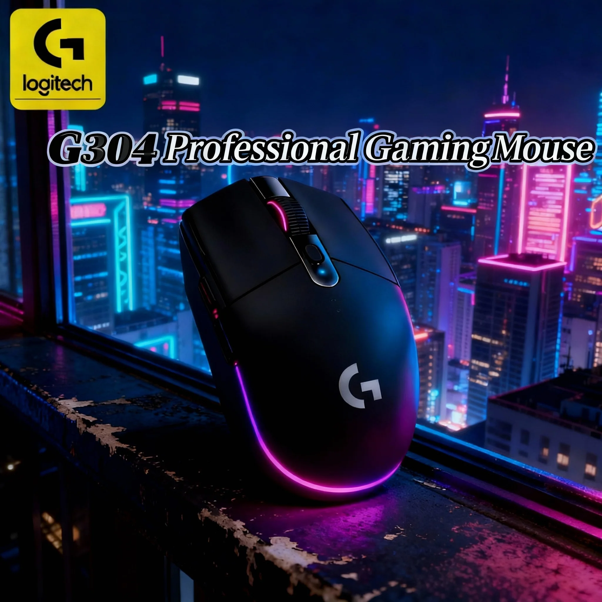 

[Точное управление] Беспроводная мышь Logitech G304, 12000 DPI, 6 программируемых кнопок, точное управление при каждом щелчке