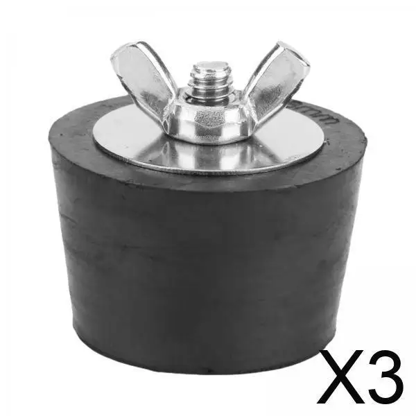 

3 резиновых заглушки для утепления бассейна, с металлическими болтами, 51 мм, черная