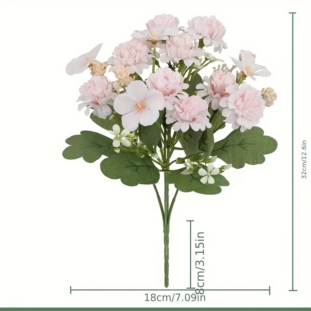 نبات محاكاة ديزي مطرز مقاس 12.6 بوصة، مكتب منزلي داخلي وخارجي، ديكور مركز الزفاف وحفلات الحديقة