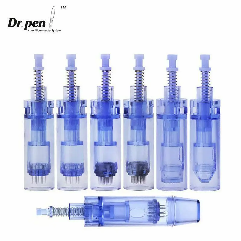 10pcs Blue Dr.pen Ultima A1 Needle Cartridges Skin Renew Microneedle Derma Pen Replacement Tattoo Tips MTS