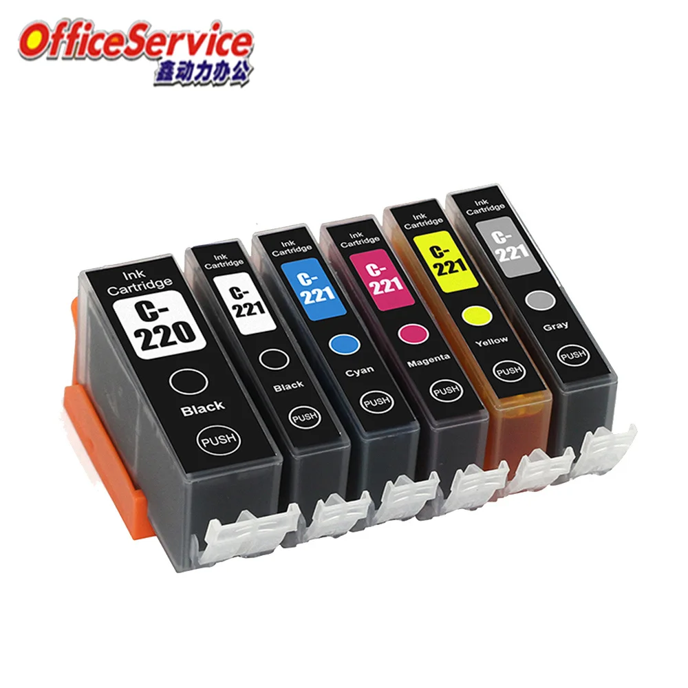 PGI220XL CLI221 PGI-220 CLI-221 ink Cartridge Compatible For Canon PIXMA MP980 MP990 printer