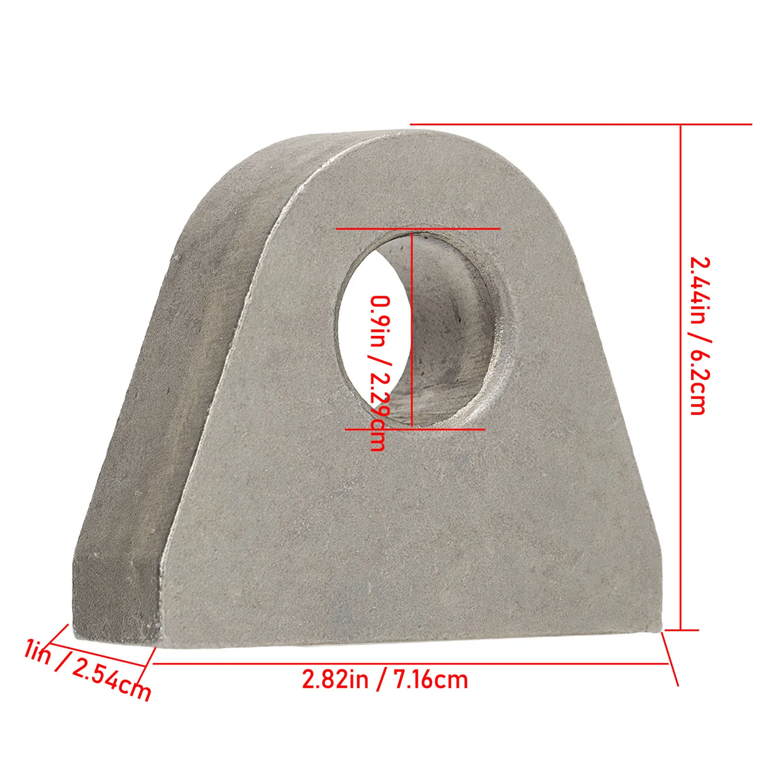 샤클 마운트 내마모성 녹슬지 않는 색상, 고강도, 1 인치 두꺼운 강철 용접, 트랙터 자동차용 클레비스 마운트