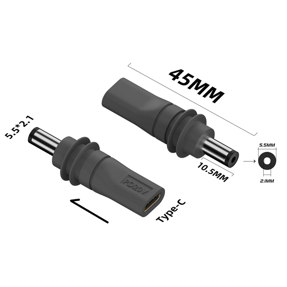 USB C Female To 5521 Adapter 100W For PD For Starlink For Mini Rectangular Plate Outdoor-Power Supply Converter Tool