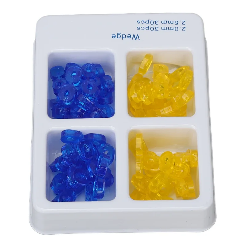 

60Pcs/ Box Dental Heat Resistant Gap Wedge Dental Elastic Rubber Fixed Wedge-shaped Matrix Dam Composite Dental Products