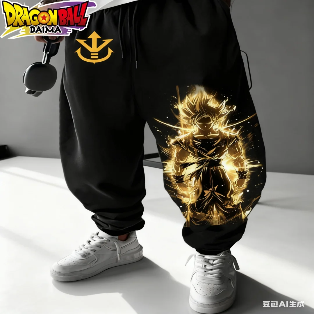 

Dragon Ball Z Super Saiyan Printed 2025 Autumn/Winter Men's Loose Casual Pants Street Style Daily Cotton Casual Sanitary Pants