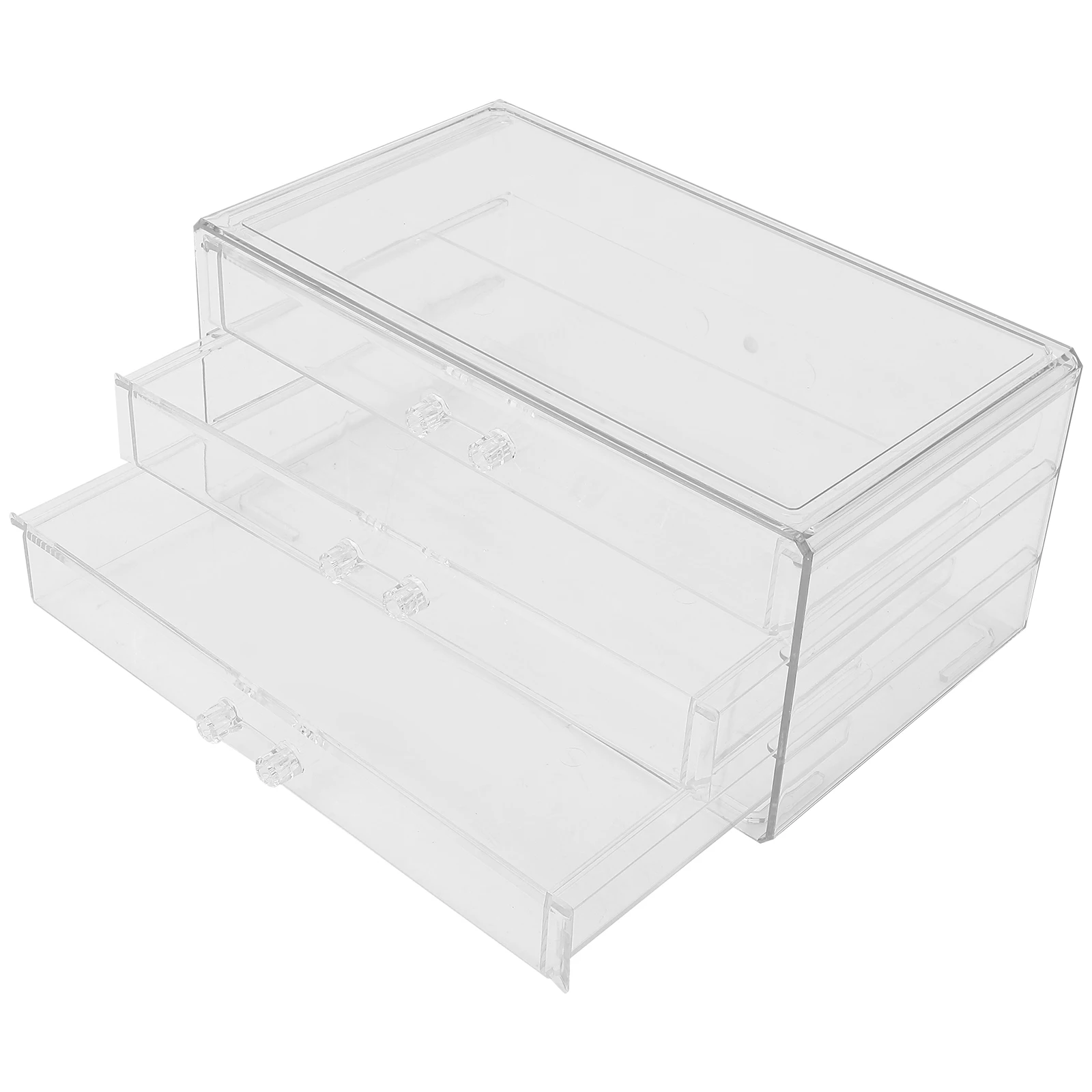 

Multi-layer Drawer Stationery Storage Box Organizers Makeup Multi-function Desk Tray for Vanity Transparent Office