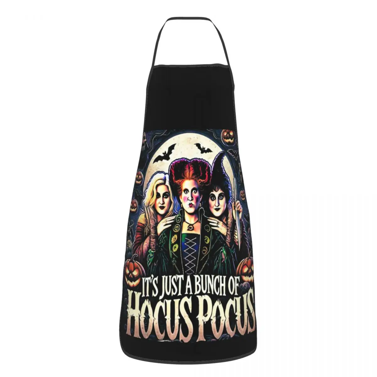 Custom Bib Halloween Witch Hocus Pocus Movie Apron Men Women Unisex Adult Chef Cooking Kitchen Tablier Cuisine Painting