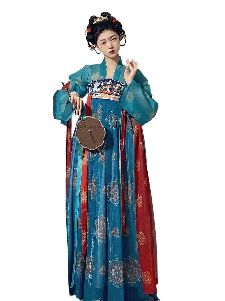 Chinese Stijl Hanfu Tang Dynastie Vrouwelijke Fee Jurk Set Lente Zomer Dagelijks Oosterse Oude Prinses Cosplay Hanfu Jurk Set