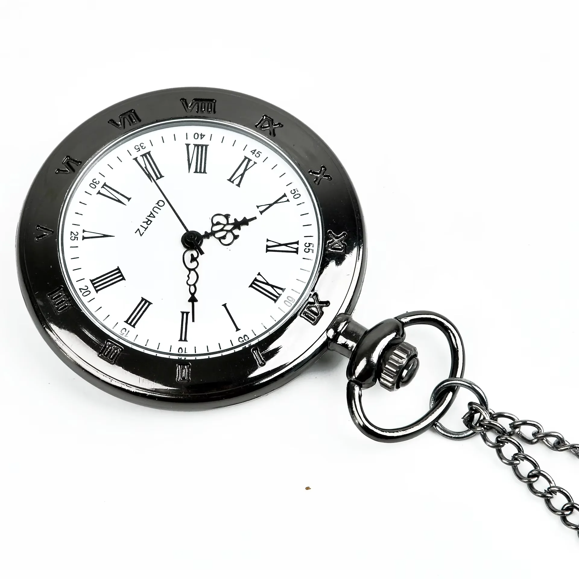 8847Large retro Roman scale pocket watch Single shell Roman pocket watch Single-sided Roman pocket watch