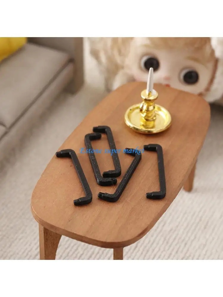 090B 10PCS Miniature Closet Handles Drawer Handle 1/12 Doll House Furniture Accessory