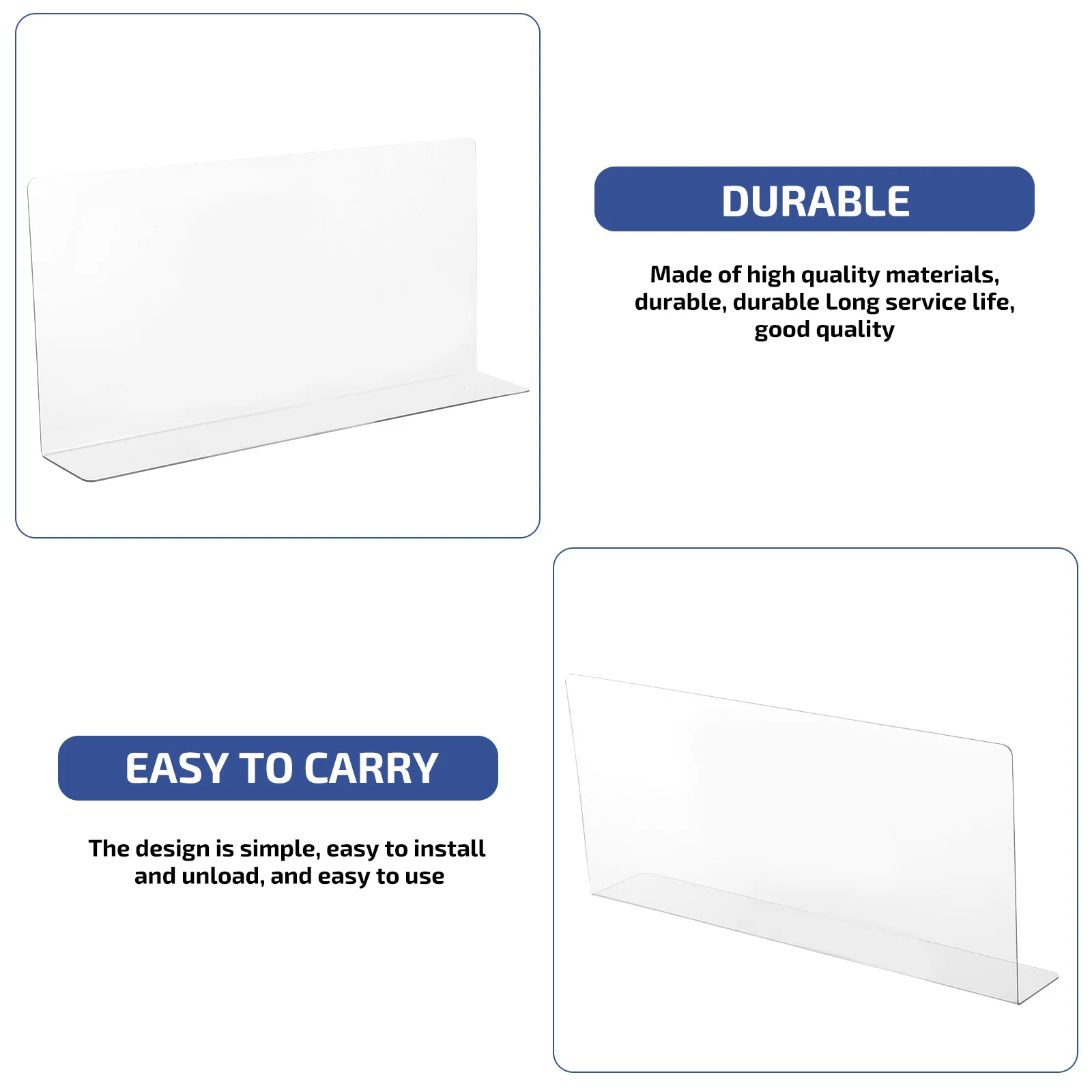 3 Pcs Supermarket Sorting Baffle Racking Commodity Clapboards Goods Classification Shelf Plastic Divider with Magnet Pvc Plate