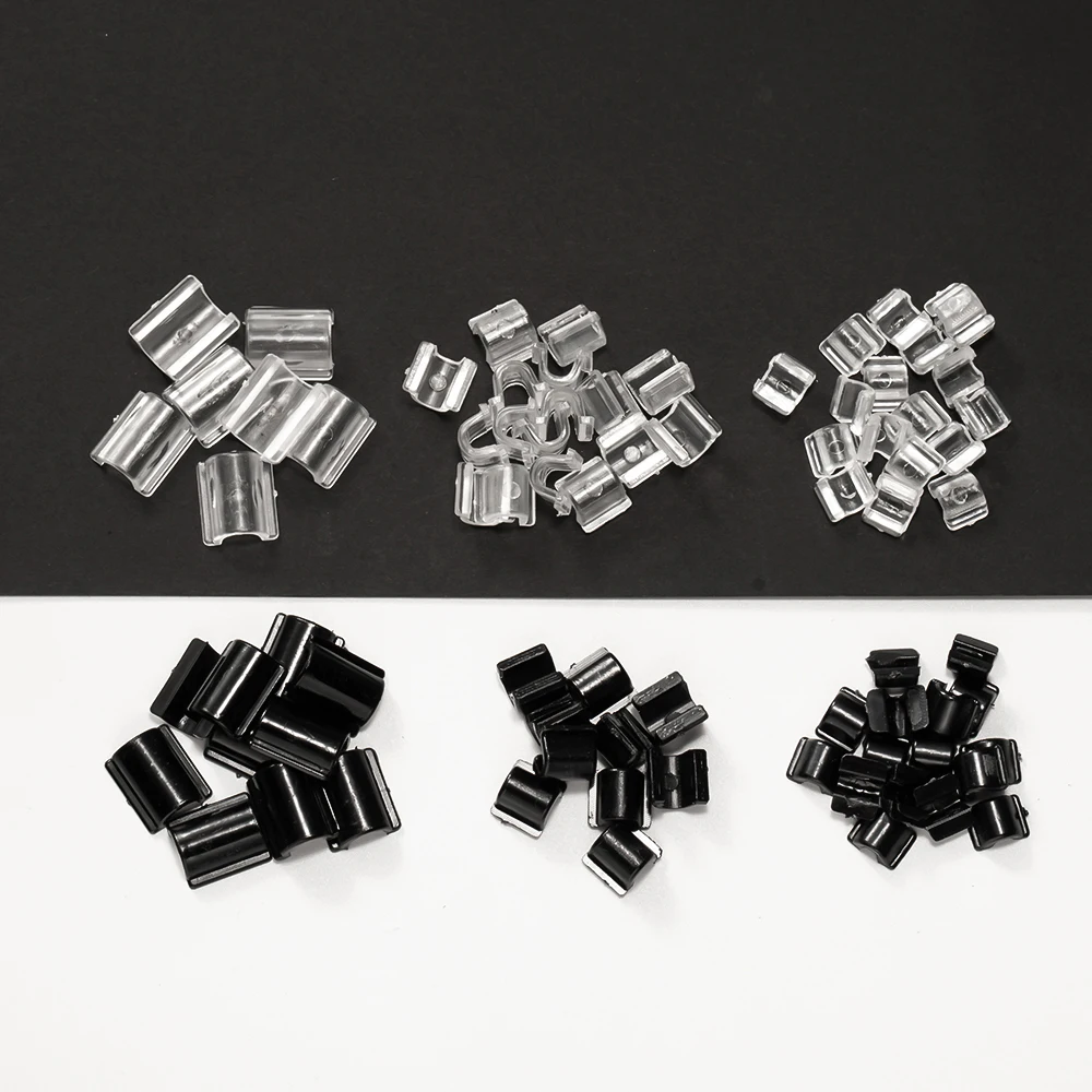 100Pcs Plastic Hair Rope Base Hairpin Connector For DIY Tie Circle Bow Jewelry Making ​Accessories Handmade Materials Findings