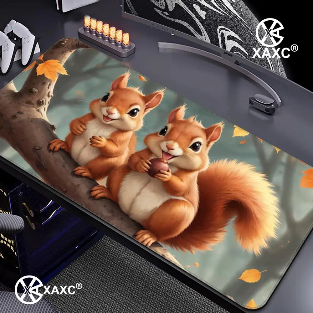 

Cute squirrel Mouse Pad large keyboard mouse desk pad non-slip rubber gaming mouse pad laptop mouse carpet