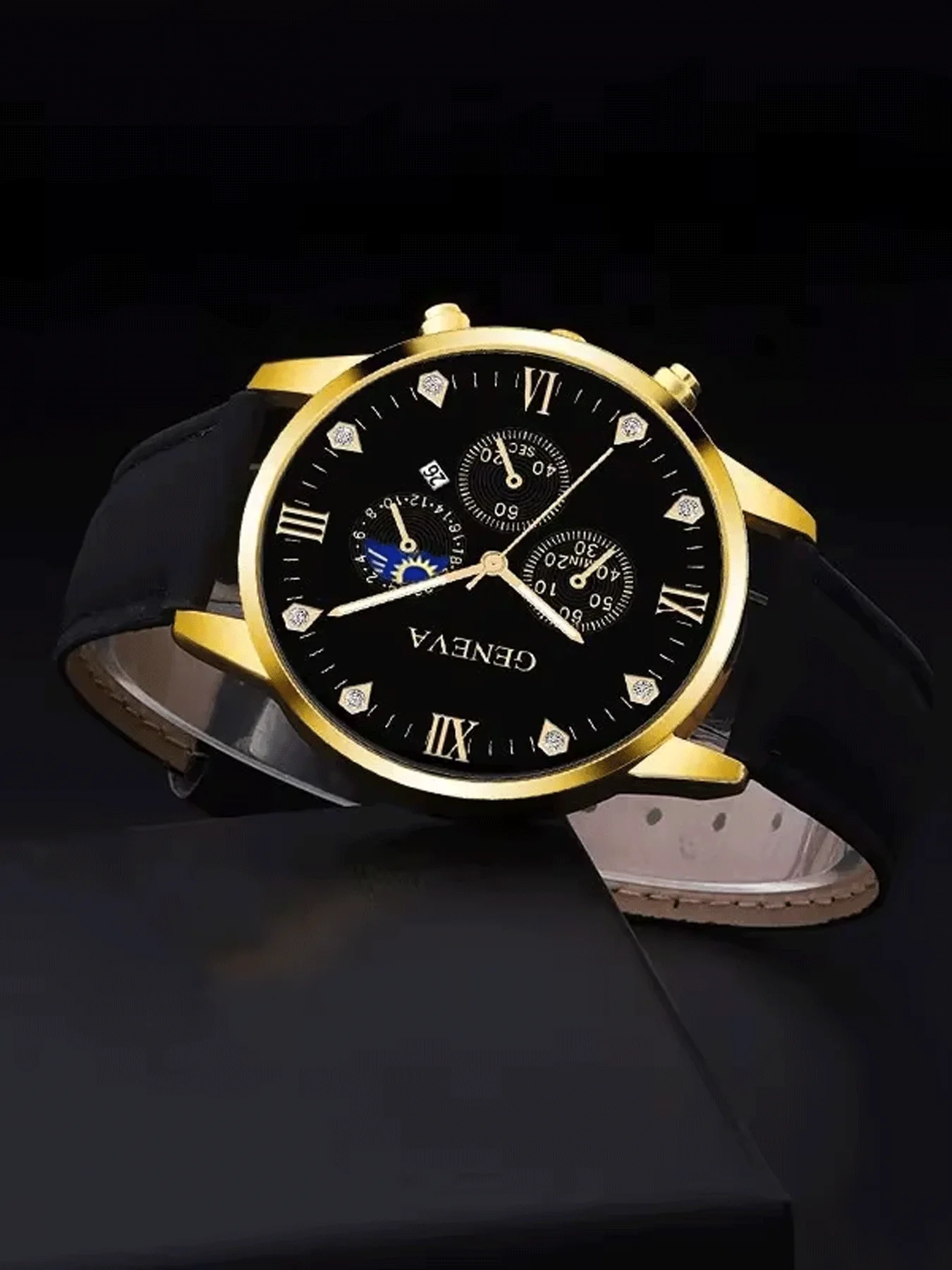 ชุดนาฬิกาข้อมือผู้ชายสองชิ้น สายสแตนเลส และนาฬิกาควอตซ์ผู้ชาย