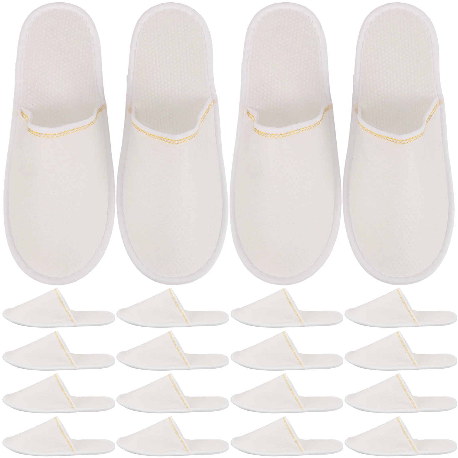 20 Pairs Disposable Guest Slippers For Travel Massage And Bathroom Use Non-Slip Hotel House Slippers Cozy Spa Slippers