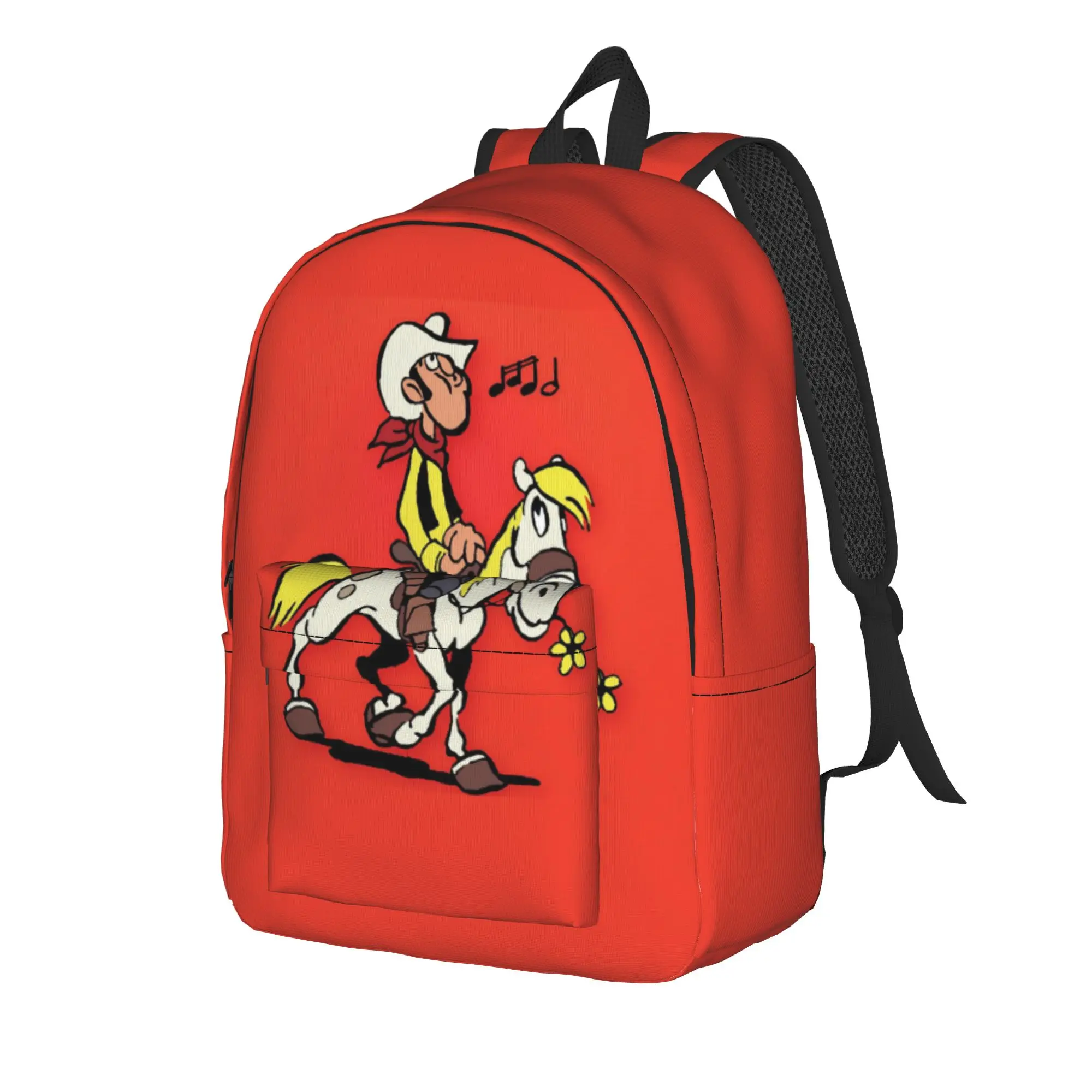 Lucky Luke Cartoon Comics (2) Backpack Teen  Soft Backpacks Polyester Fashion School Bags College Colorful Rucksack