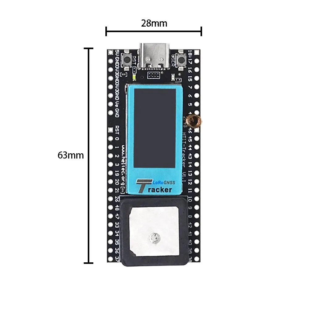 Lora Wireless Tracker ESP32-S3FN8+SX1262+UC6580 Supports Wi-Fi, LoRa, Bluetooth, GNSS L1 + L5/L2 ,Type-C USB iot OLED Display