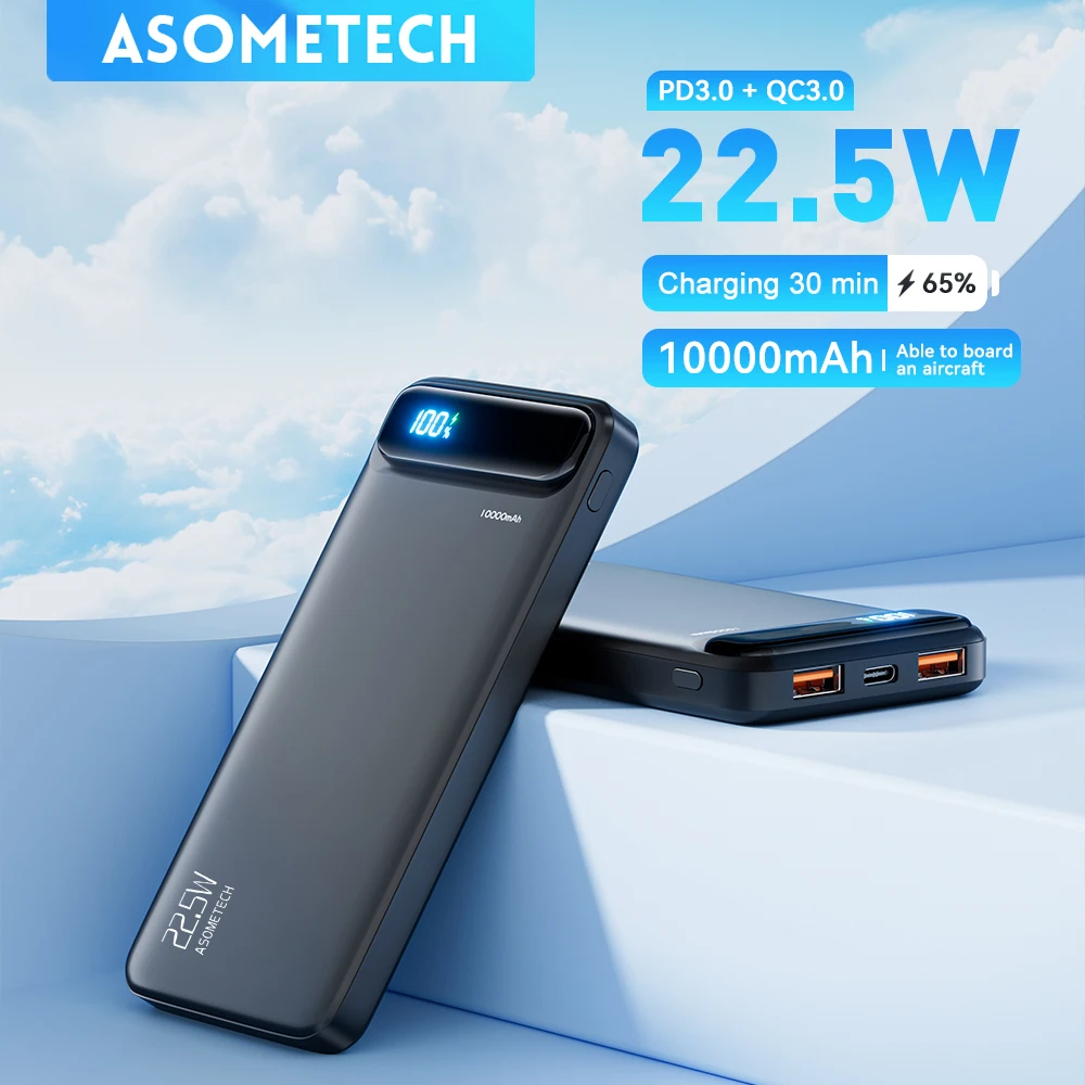 보조베터리 10000 mAh QC PD 빠른 충전 보조베터리 10000 mAh 외부 배터리 충전기 PoverBank 아이폰 13 12 11 Xiaomi