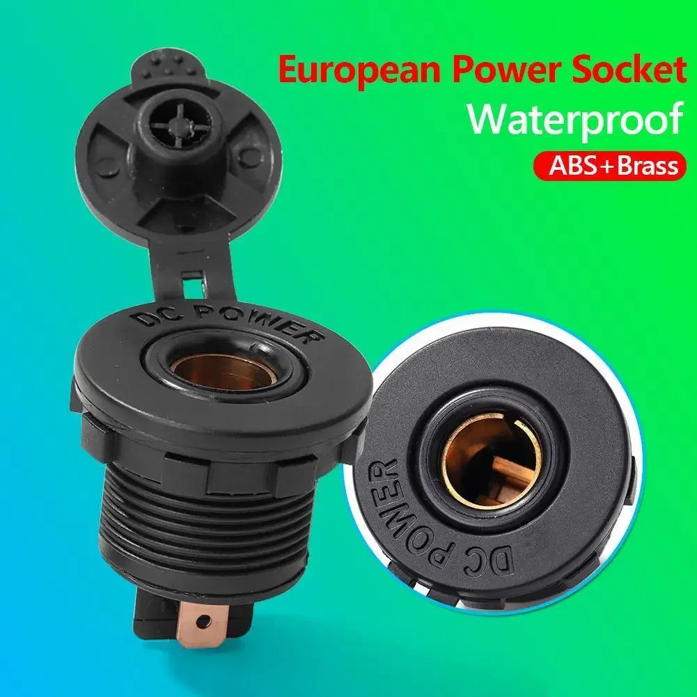 Car DIN Socket with Terminals 12V DIN Hella Power Socket Flush Mount for Car Boat Marine Motorcycle ATV UTV