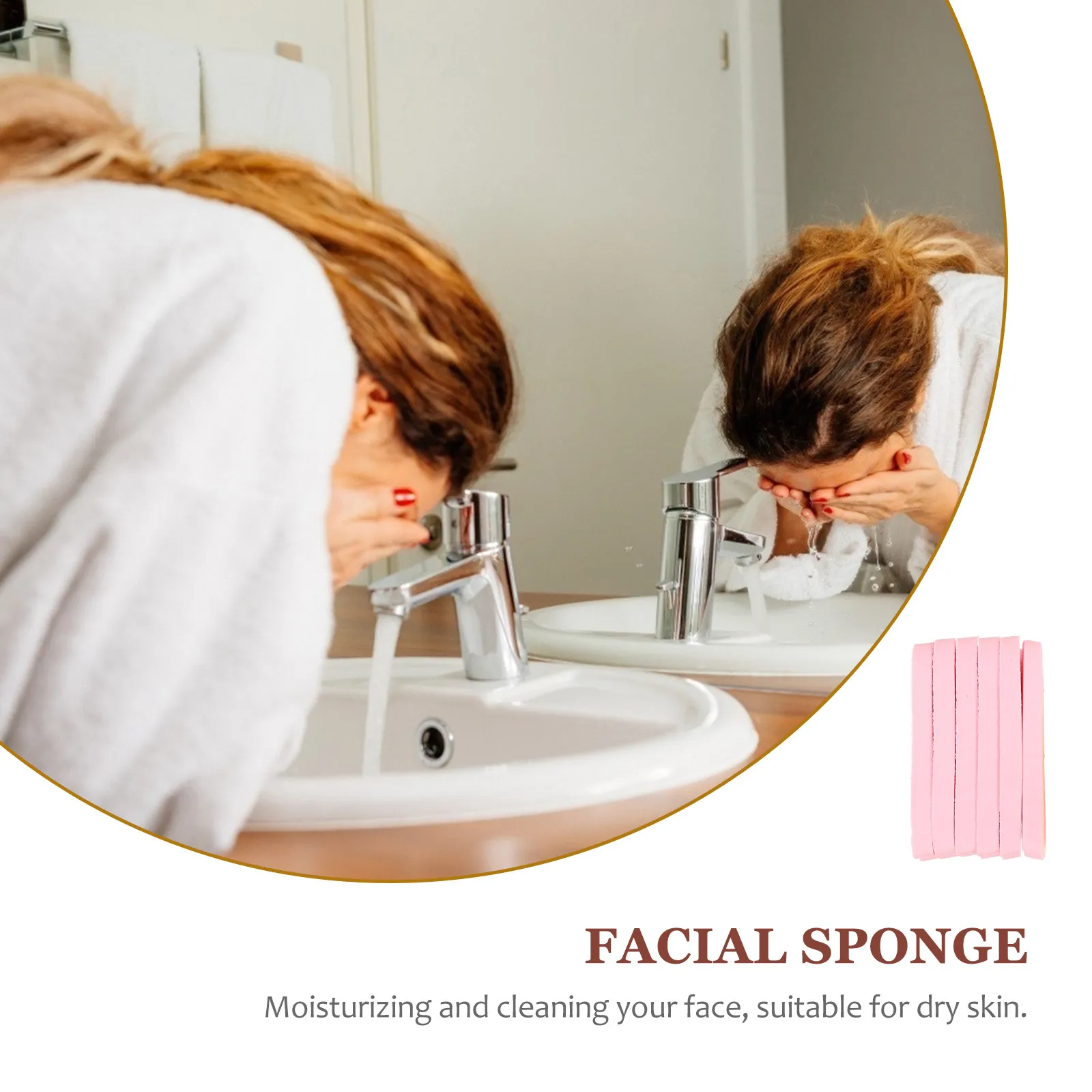 24Pcs Makeup Sponge Round Facial Wash Puff for Effective Bubble Lather Cleansing and Massaging Sensitive Dry Skin Reusable Easy
