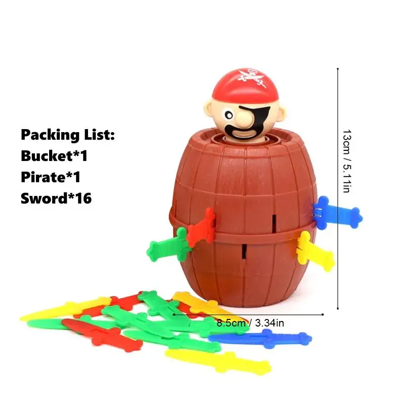 트릭 해적 버킷 새로운 독특한 트릭 장난감 어린이 퍼즐 장난감 데스크탑 게임 인터랙티브 어린이 장난감