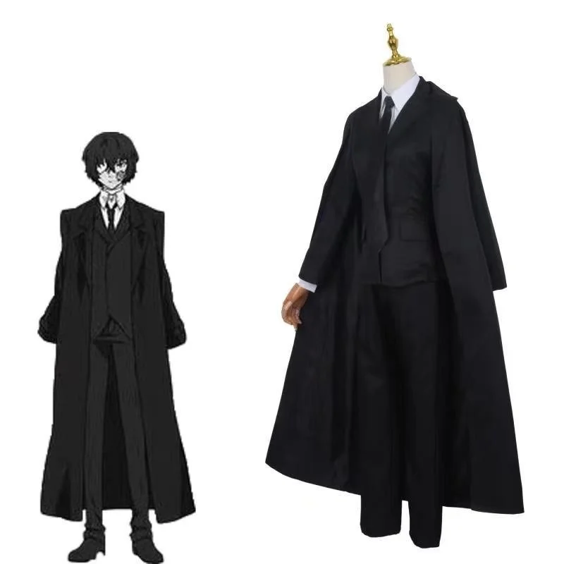 Anime BungouStrayDogs Cosplay Nakahara Chuuya Dazai Costume Chuya Nakahara Suit Men Women Uniform Set Shoes Wig Free Shipping