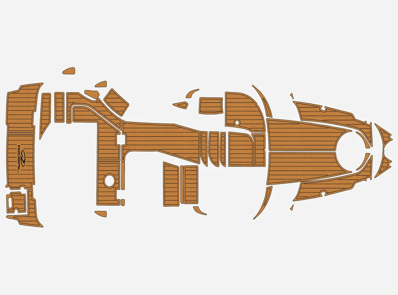 

2013-2023 Regal 28 Express 1/4" 6mm EVA foam Non-Slip PVC Teak Decking marine Mat aqua gatorstep carpet Marine Floor