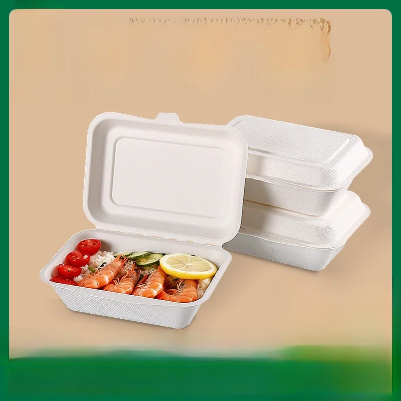

Disposable Paper Lunch Box Rice Noodles Fried Dumplings Rice Barbecue Biodeadable Bento Box Sted Dumplings Takeout Paper...