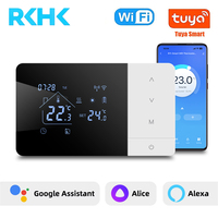 RKHK Smart Tuya WiFi Battery Powered Thermostat for Gas Boiler Heating/Cooling Temperature Controller Works With Alexa Google