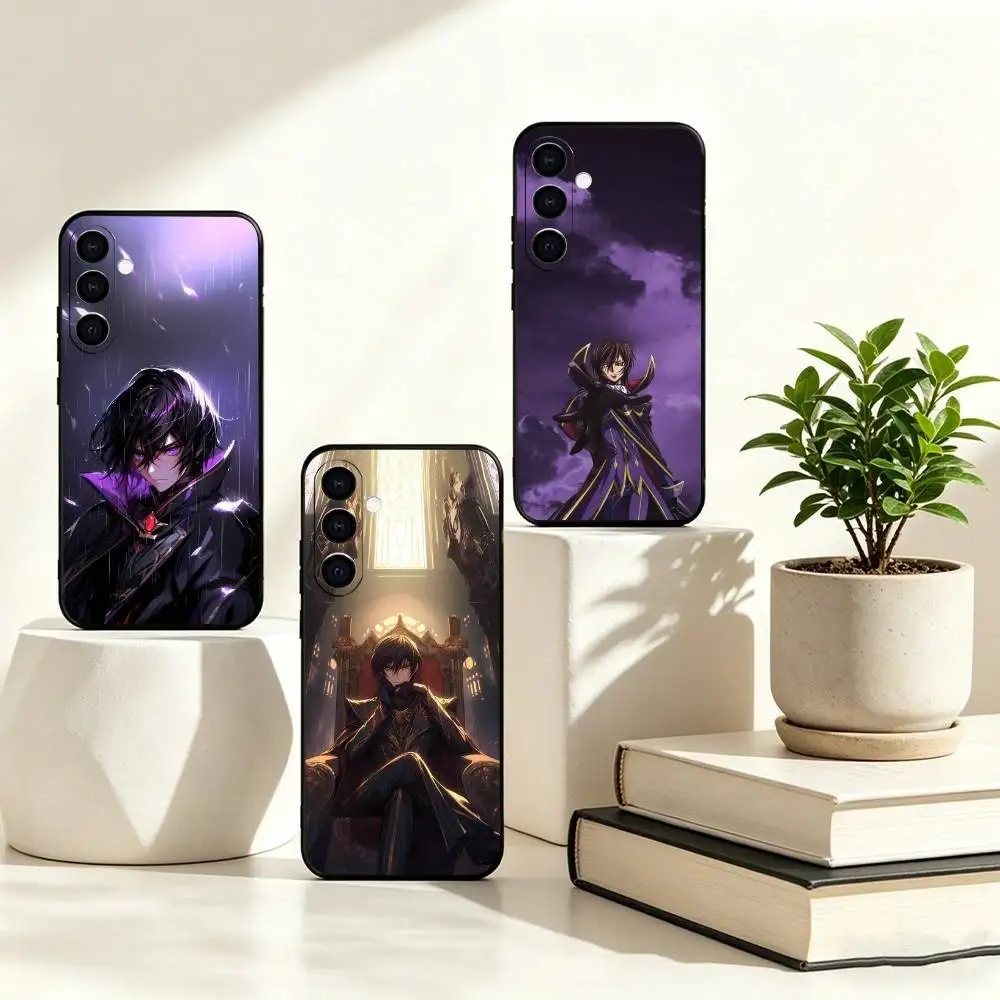 Anime Code Geass Lelouch Lamperouge Phone Case Black Silicone Soft For Samsung Galaxy A73,A72,A71,A70,A53,A52,A51