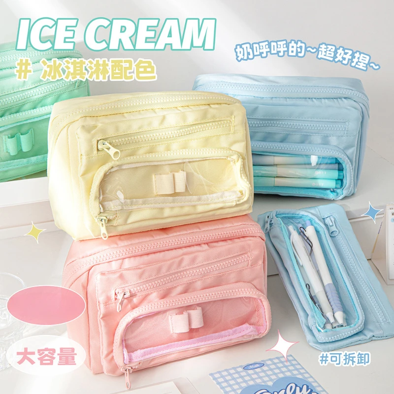 קוריאנית ינס ינס עפרון צבע טרי תיק עפרון קיבולת גדולה מרובי-שכבתי ספר