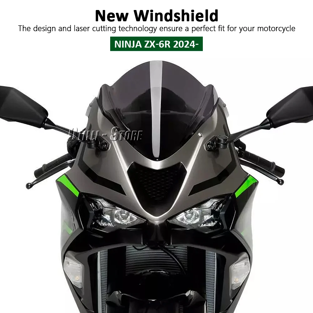 Motorcycle Accessories Windscreen Windshield Double Bubble For KAWASAKI NINJA ZX-6R ZX 6R zx6r ZX6R Ninja 2024 2025