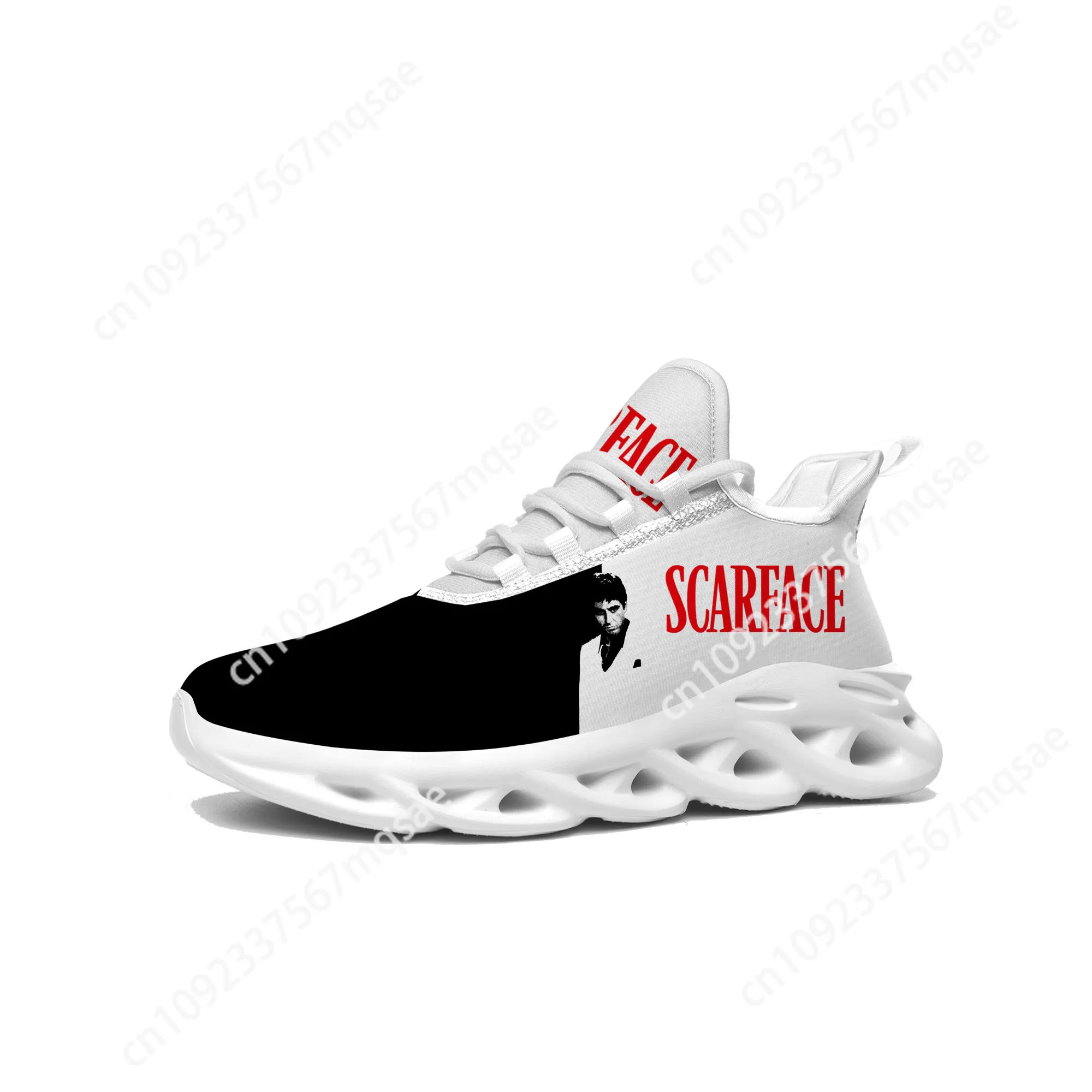 Scarface Flats Sneakers Mens Womens Sports Running Shoes High Quality Al Pacino Sneaker Lace Up Mesh Footwear custom made Shoe