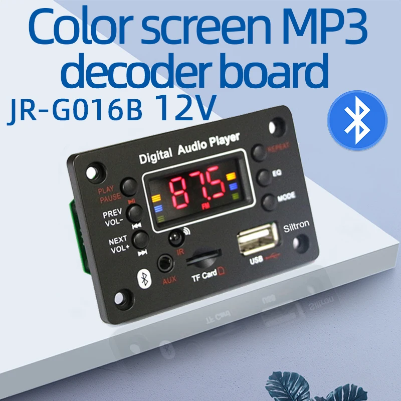 

MP3 decoder Car Audio Digital Bluetooth Black Card FM Hot Selling JR-G016B 12V Player Suitable for Car and Home Radio