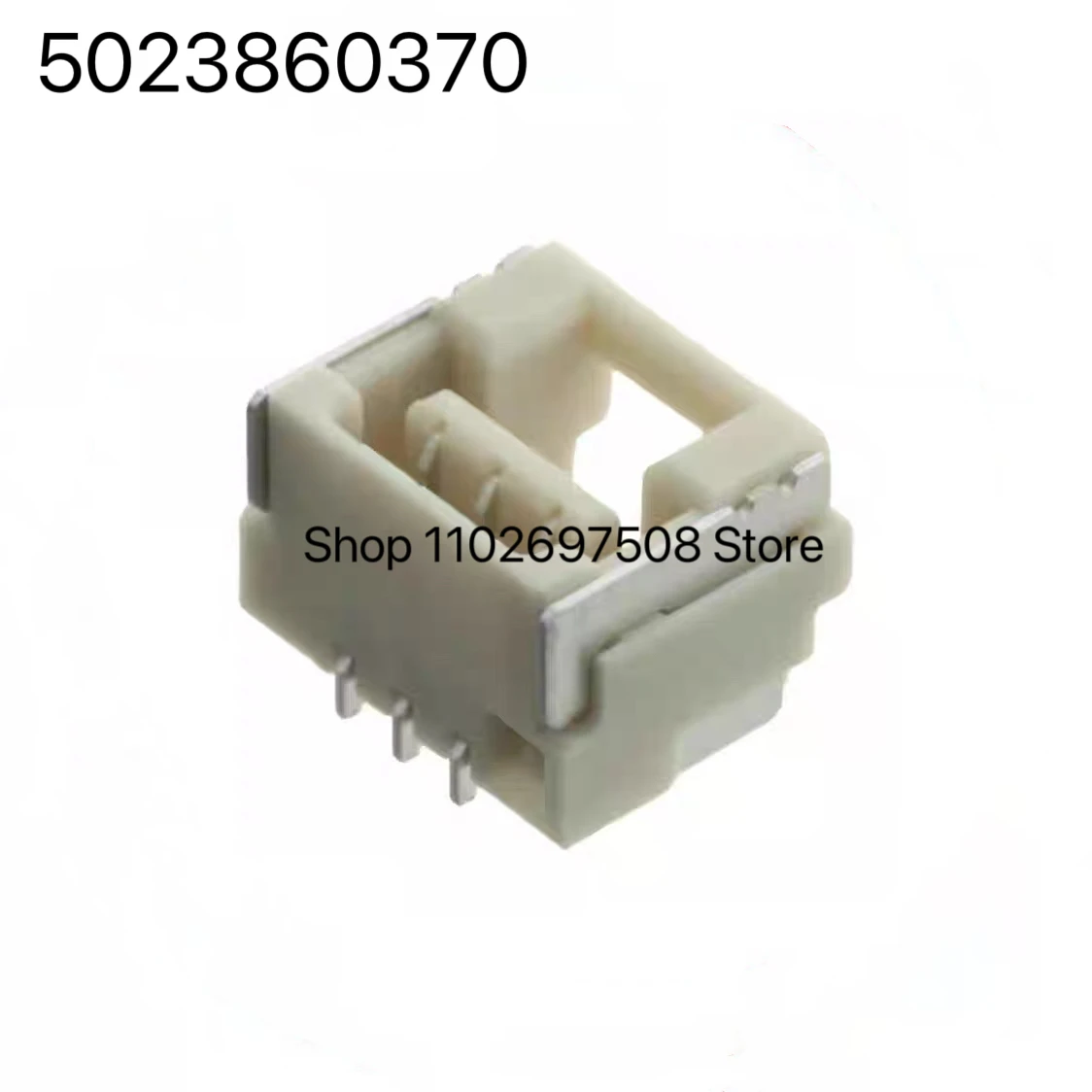 

5pcs 502386-0370 5023860370 3 Position Receptacle Connector 0.049" (1.25mm) Surface Mount, Right Angle Tin