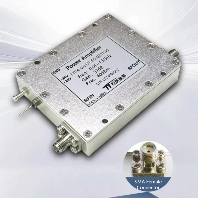 10-1500MHz RF Power Amplifier 10W RF Power Amplifier PA Gain 37dB