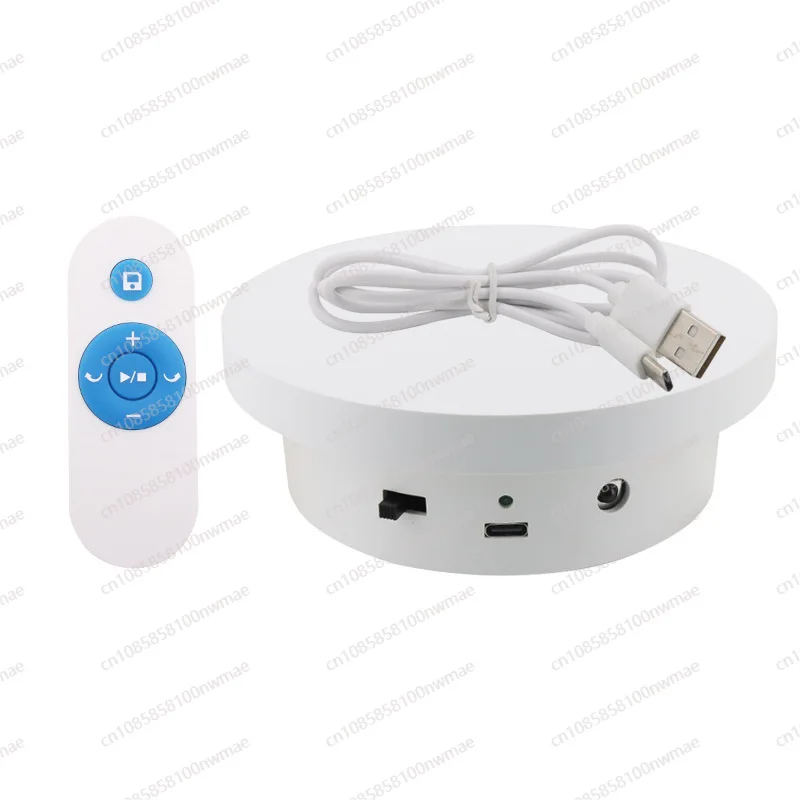 3A Fast Charging Electric Turntable Automatic Rotation Display Stand Unattended E-commerce LIVE Window Product Panoramic Shot