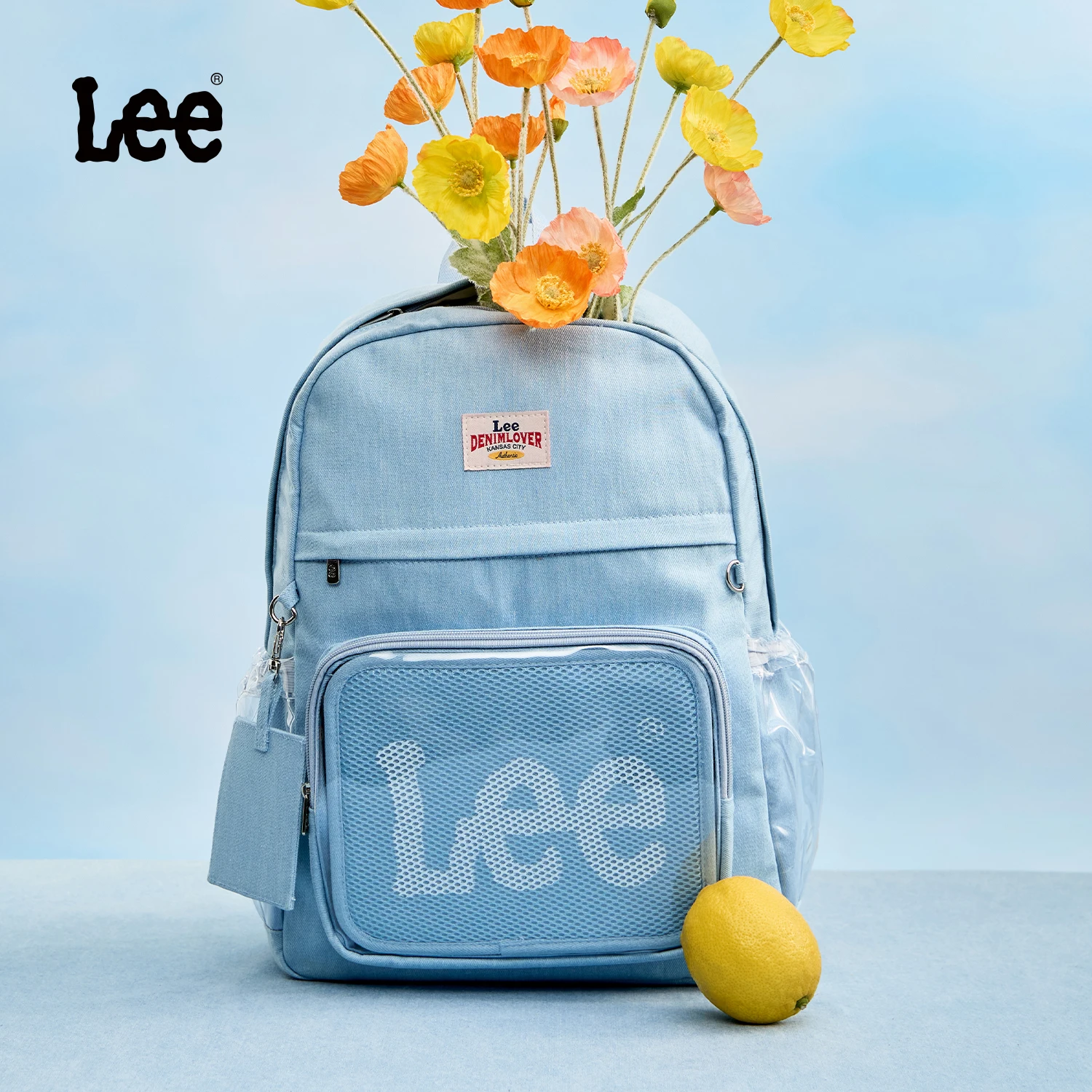 กระเป๋าเป้สะพายหลัง LEE รุ่น Large Leisure Corduroy Itabag ขนาด 14 นิ้ว สำหรับใส่แล็ปท็อป ไปโรงเรียน ผู้หญิง ผ้าเดนิม สำหรับเดินทาง ไปเรียนมหาวิทยาลัย  กระเป๋าใส่หนังสือ  กระเป๋า Ita Bag แบบใส