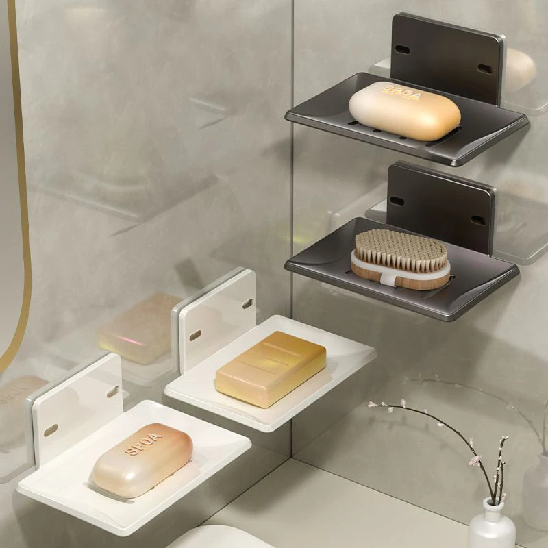 Edelstahl Seifenhalter für Badezimmer und Dusche, Seifenschale mit Gitterablage, Wandmontierte Seifenablage mit Abfluss, Badezimmer-Zubehör – Detail 9