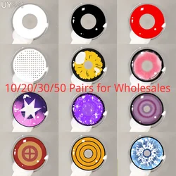 UYAAI Wholesales Cheap Cosplay Contact Lenses White Lenses for Halloween Black Anime Lenses Purple Colored Lens Red Make UP Lens
