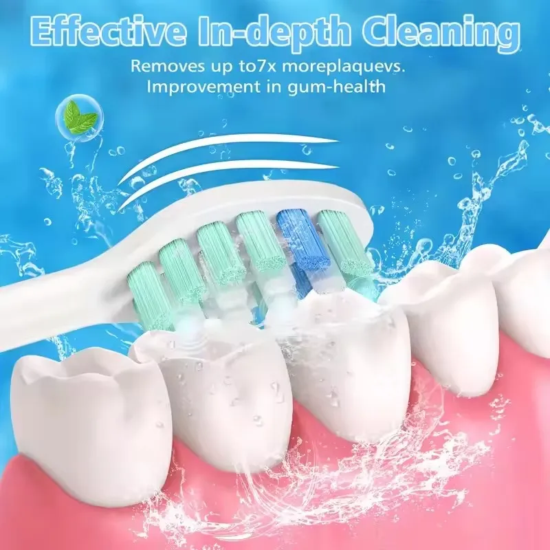 رؤوس فرشاة بديلة لـ Phlps HX6064 HX6011 HX6930 HX6730 فرشاة أسنان كهربائية بالموجات الصوتية فراغ لينة دوبونت الخشن الفوهات