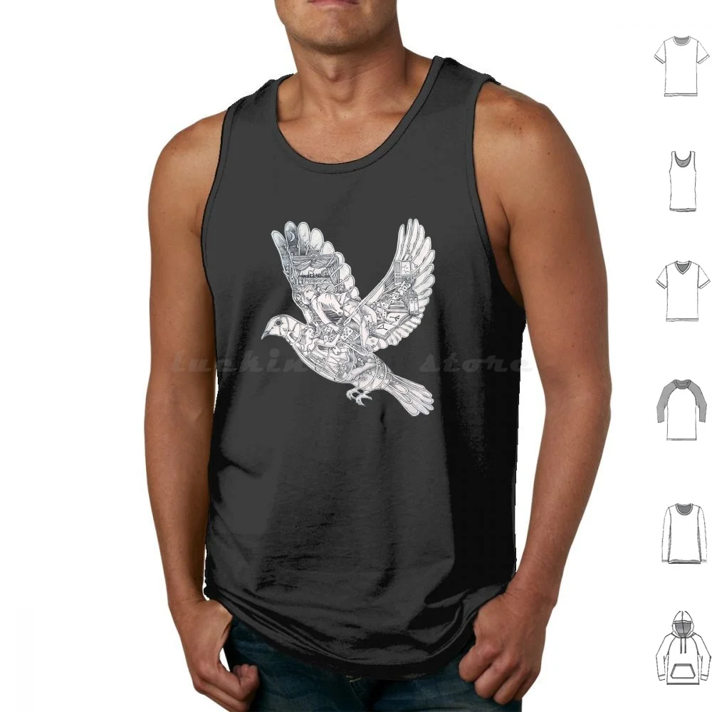 

Bird Fly Tank Tops Print Cotton Band Music Album Play A Head Full Of Dreams Chris Cold