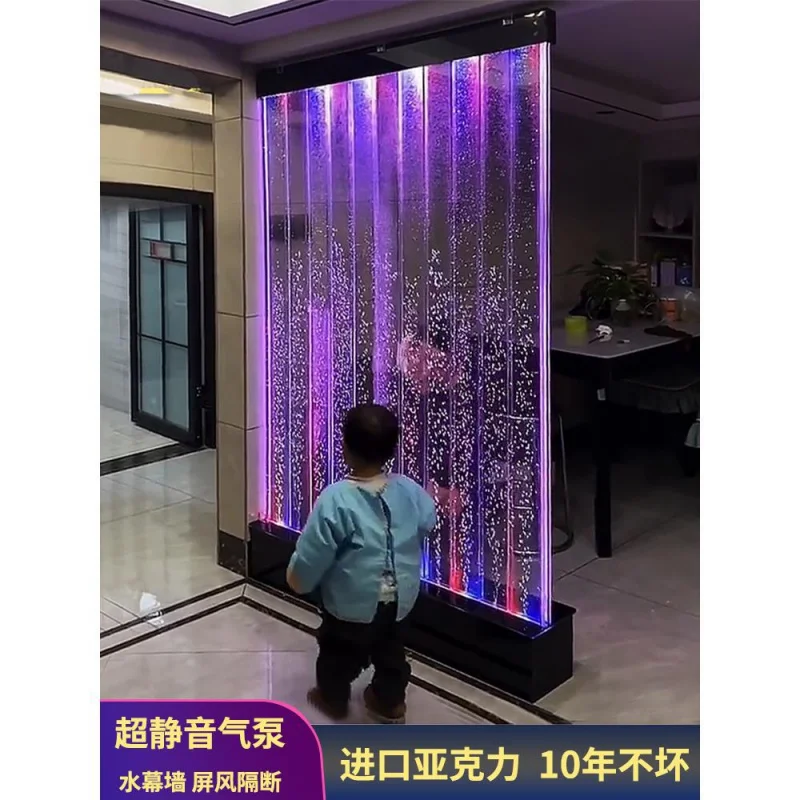 

Custom Curtain Wall Screen Partition Flowing Wealth Living Room Entrance Office Acrylic Decoration Bubble F