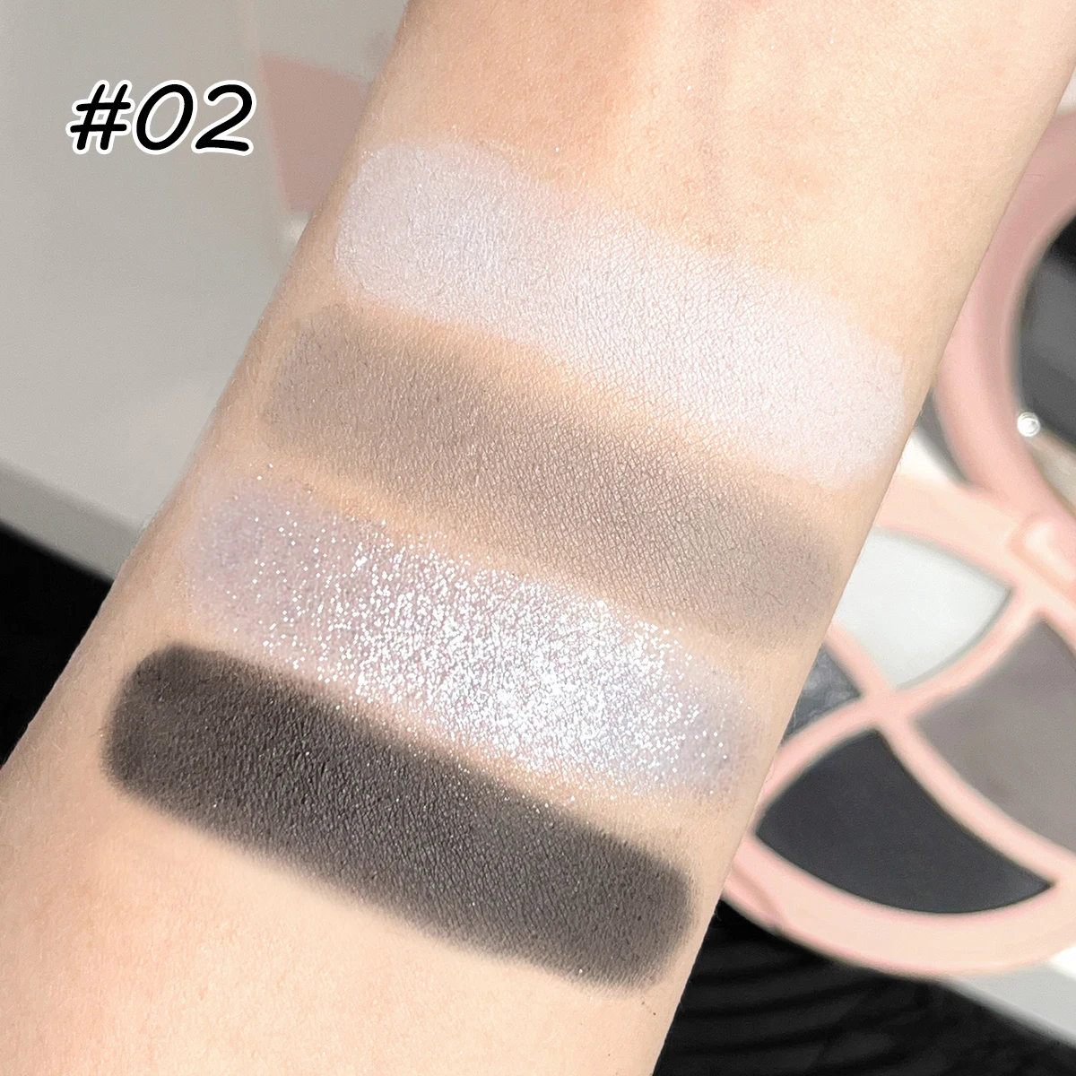 Maquillaje de sombra de ojos de cuatro colores, maquillaje mate, de alto brillo y de alto valor, resistente al agua y al sudor, fácil de aplicar