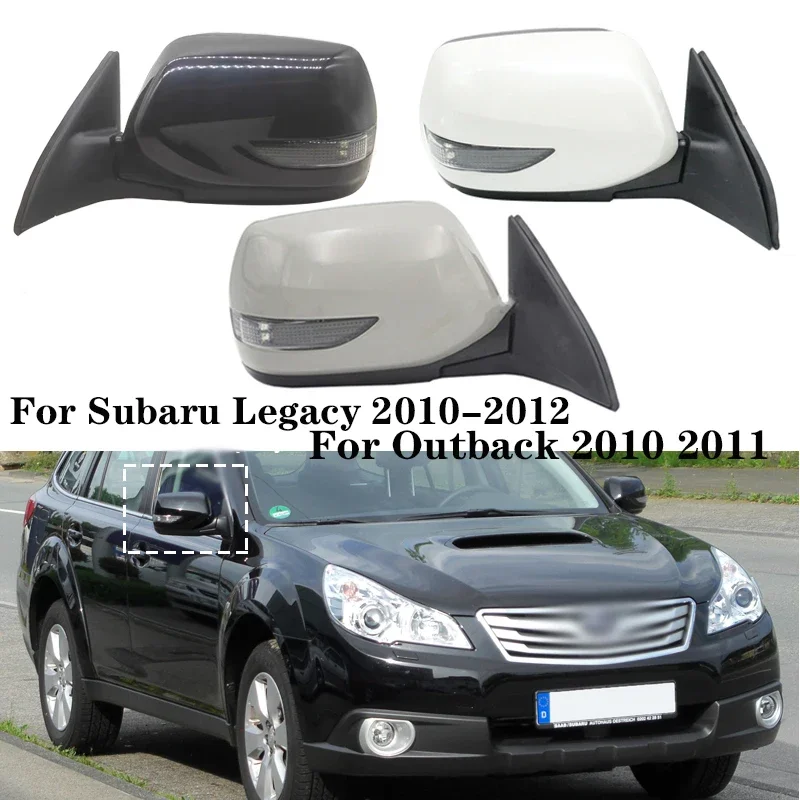 9Pins Car Rearview Mirror Assy Door Wing Side Mirror For Subaru Legacy 2010-2012 For Outback 2010 2011 Auto Left Right Mirror