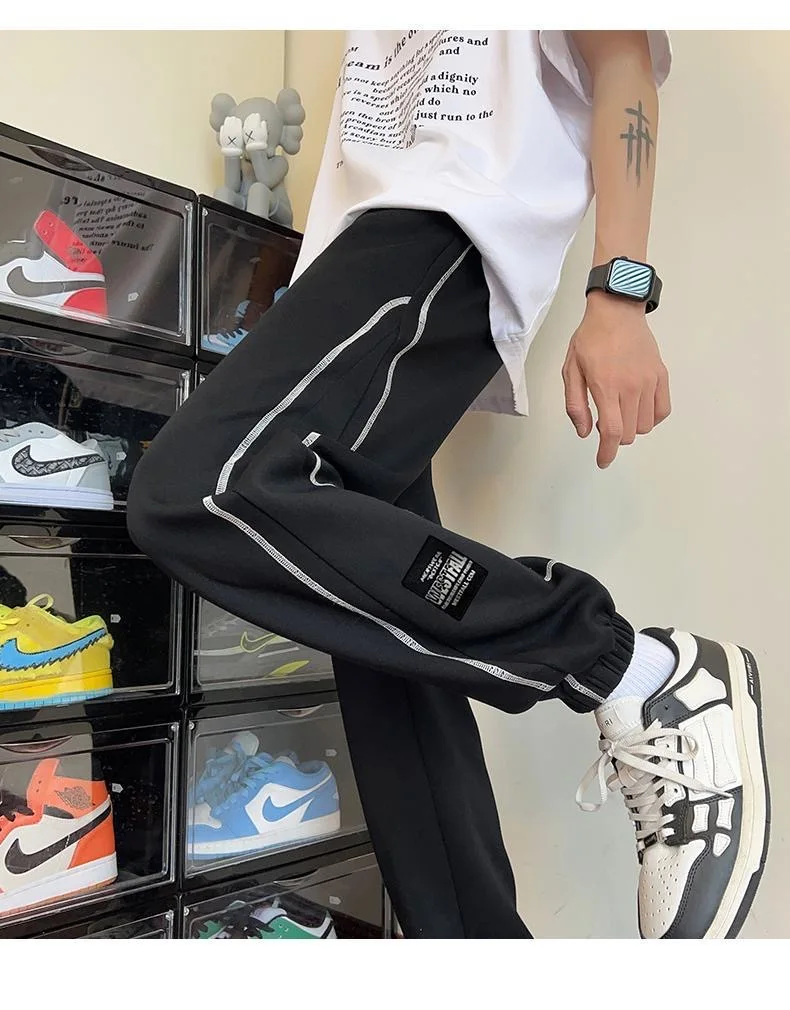 Herren Jogger Jogging hose Mode Kordel zug Streetwear lässige Baggy Hose männliche Baumwolle lose Harems hose plus Größe 2024 neu