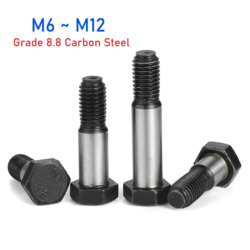 Peijian M6 M8 M10 M12 Black Grade 8.8 Carbon Steel Hex Hexagon Locating Plug Screw Hinge-Mounted Bolt
